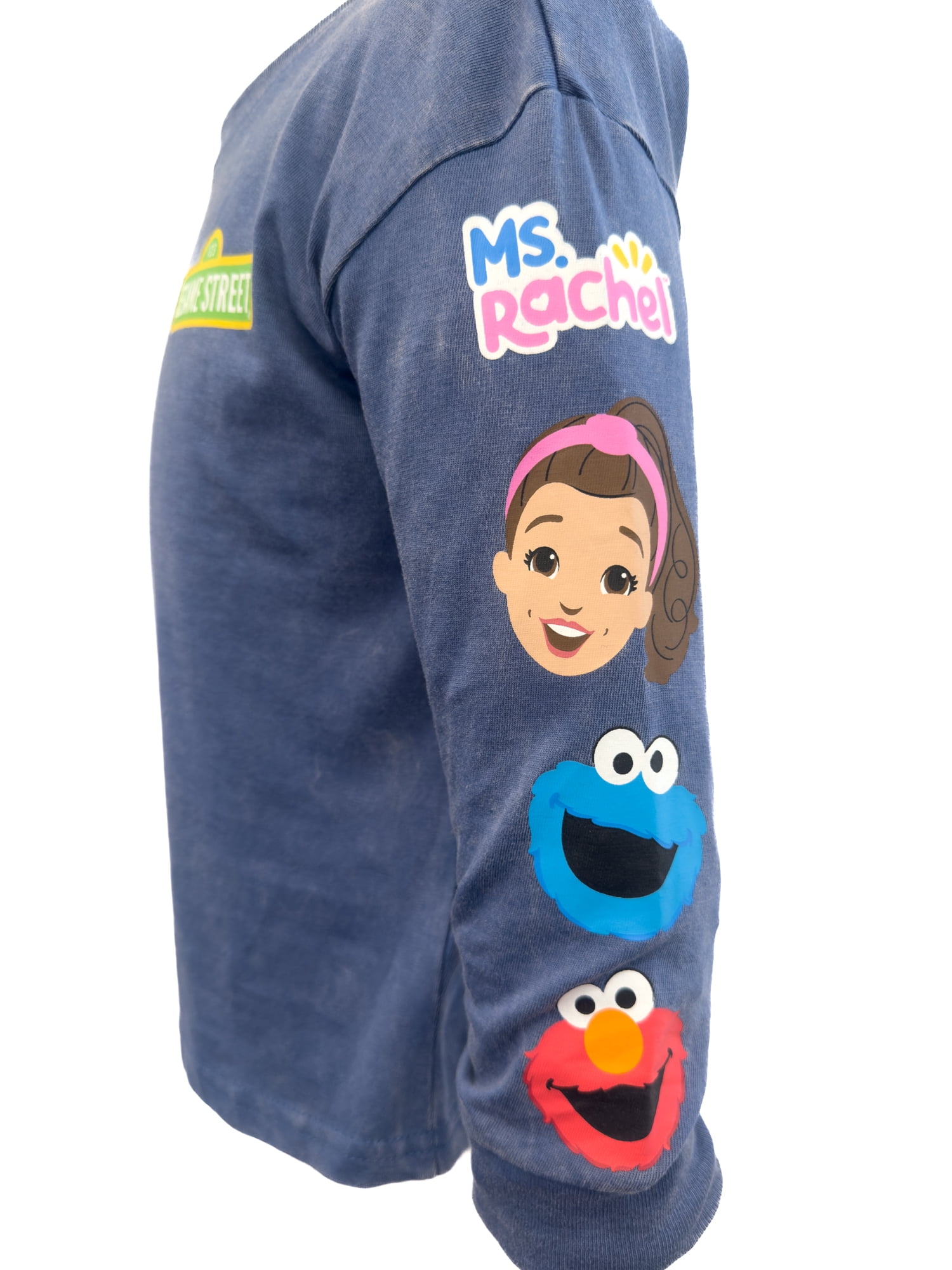 Ms Rachel X Sesame Street Toddler Long Sleeve Graphic Crewneck Tee, Sizes 12M-5T