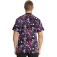 thumbnail image 3 of Tooniforms Scrubs Top For Men V-Neck Print Plus Size TF730, 2XL, Metallic Mickey, 3 of 7