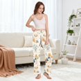 thumbnail image 5 of Dailycode Women's Pajama Pants Wide Leg Lounge Pj Bottoms With Pockets Cute Dogs Flower Tower, 5 of 7