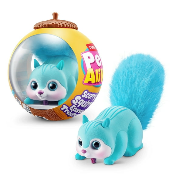 Pets Alive Scurry'n Squirrel Interactive Robotic Pet Toy (Blue),with Movements & Sounds by ZURU