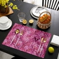 thumbnail image 3 of Pink Cherry Blossom Placemats Set of 6, Spring Flowers Modern Abstract Art Placemats for Dining Table, Place Mats for Kitchen Tabletop, Waterproof Wipeable Dining Table Mats Set, 3 of 9