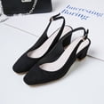 thumbnail image 2 of SACFOF Women's Pointed Toe Block Heel Pumps Slingback Chunky Slip On Low Mid Heel Closed Toe, 2 of 6