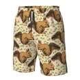 thumbnail image 4 of Balery Retro Squirrel Traje de Baño Estilo Hawaiano para Hombre, Shorts de Secado Rápido con Bolsillos-Medium, 4 of 6