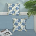 thumbnail image 3 of Spring Pillow Covers 18x18 Inch Set of 2, Blue Hydrangea Flower Throw Pillows Spring Summer Floral Decorations Holiday Farmhouse Pillowcase Linen Outdoor Decor Cushion Case for Couch Sofa Home, 3 of 6