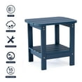thumbnail image 3 of Inspired Home Flor Plastic Outdoor Table, Weather Resistant, Easy Maintenance, Navy, 18.8L x 15W x 18H, 3 of 9