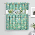 thumbnail image 2 of Rustic Floral Print Curtains 36 Inch Short - 3 Panel Vintage Country Set with Bohemian Wildflowers, Rod Pocket, 2 of 6