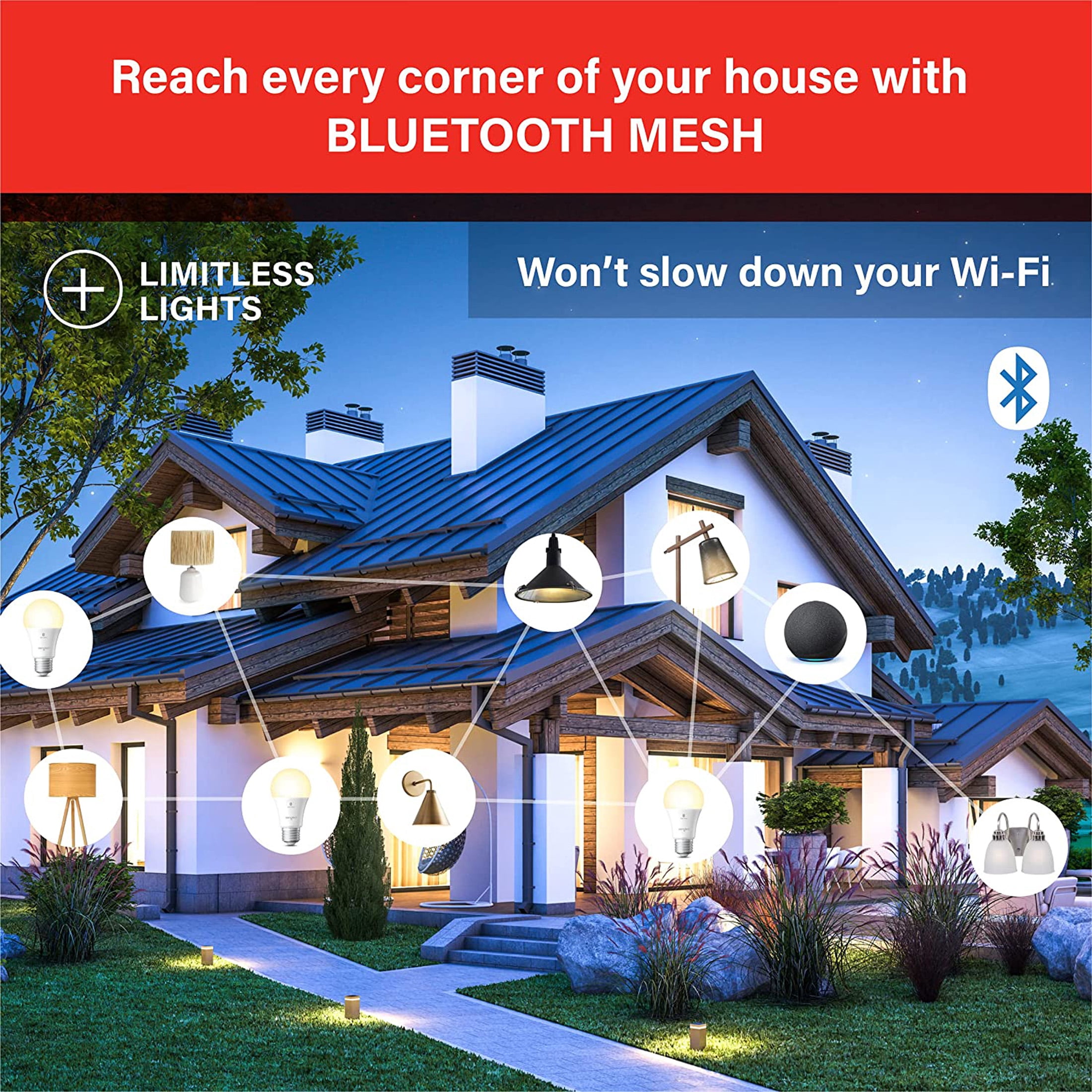 Sengled Smart Light Bulbs, Bluetooth Mesh Light Bulb, Dimmable LED Bulb E26 A19, 60W Equivalent Soft White 800LM, High CRI, High Brightness, 6 Pack