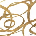thumbnail image 2 of Pinto, Patricia 26x26 White Modern Wood Framed Museum Art Print Titled - Golden Swirls Square Border I, 2 of 4