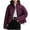 Purple, variant on Kaemgyyd Women's Winter down Coats Basic Solid Color Warm Quilted Puffer Jackets Lightweight Cropped Zip up Hood Outwear