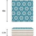 thumbnail image 3 of POGLIP Teal Mandala Pattern Set of 6 Coaster for Drinks, Absorbent Ceramic Stone Coasters Cup Mat with Cork Base for Home Kitchen Room Coffee Table Bar Decor, 3 of 4