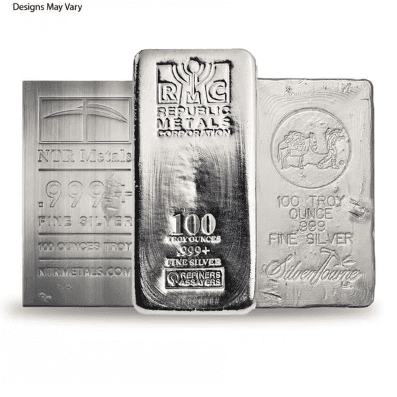 100 oz Generic Silver Bar .999 Fine