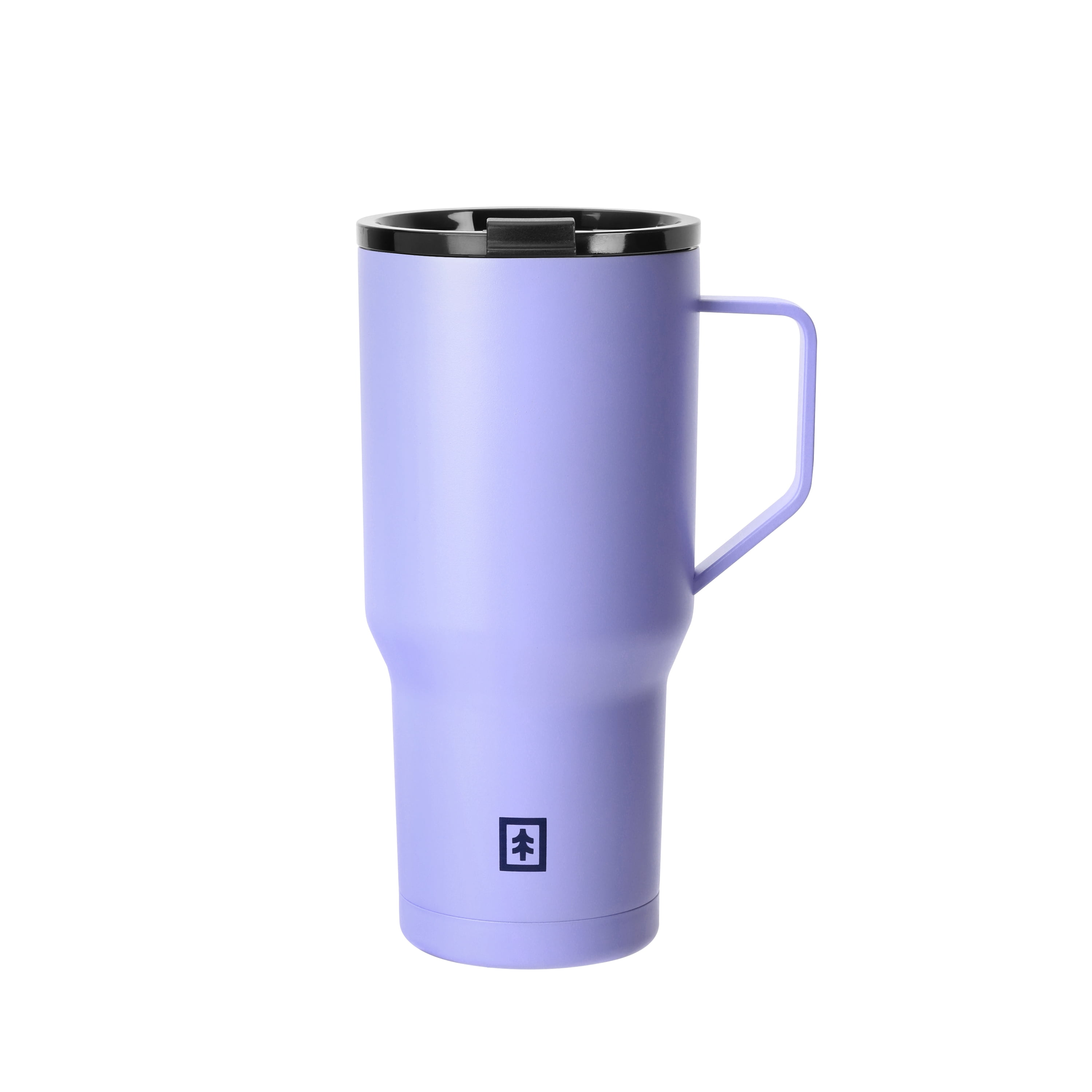 Swiss Tech Becher 30 oz Stainless Steel Water Bottle with Handle, Leak-Proof Lid, Myrtle Purple