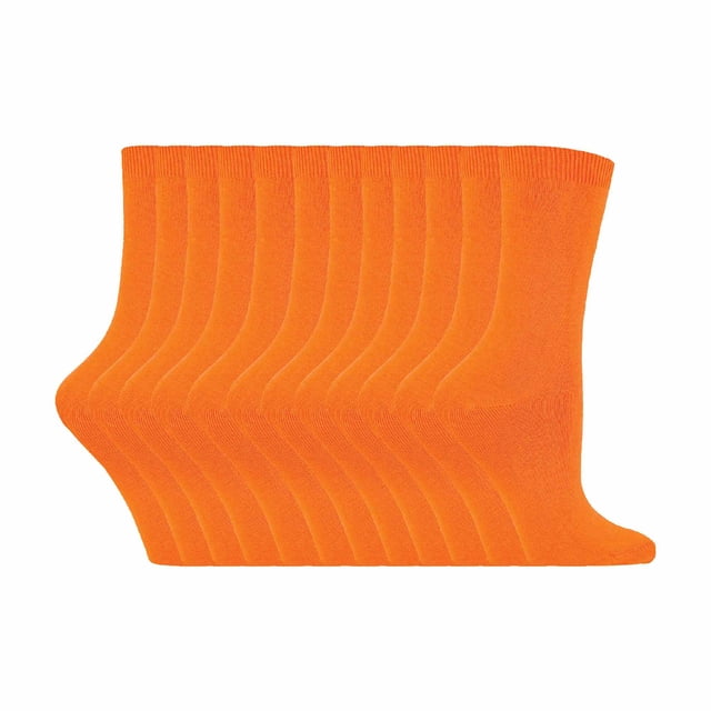Chaussettes pour Femmes en Coton Uni Riche / 12 Paires / Sock Snob / Chaussettes Fines Colorées Mi-Mollet