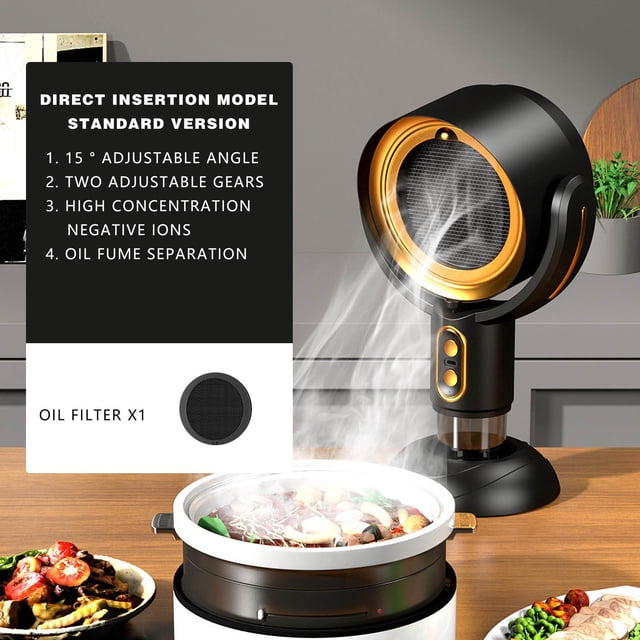 Desktop Range Hood Portable High Suction Non Perforated Hot Pot Barbecue Camping Home Hanging