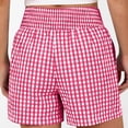 thumbnail image 3 of Boyscolos Womens High Waisted Striped Shorts Comfy Lightweight Breathable Stretchy Waist With Pockets Lounge Clohtes Summer Daily Wear Red 2XL, 3 of 6