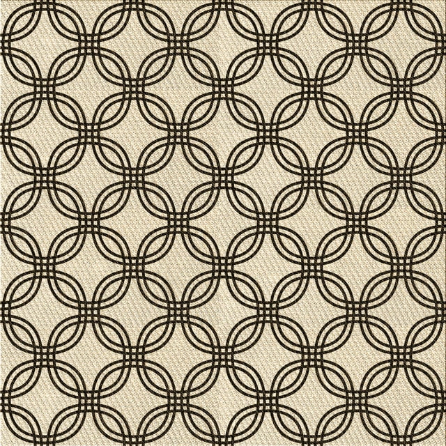 Ahgly Company Tapis d'Intérieur Lavable en Machine Carré Transitionnel Vanille Or, 6 Pieds Carré