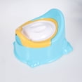 thumbnail image 2 of Precioso asiento de inodoro de plástico para entrenamiento con orinal para niños pequeños con cuenco extraíble para una fácil limpieza (azul), 2 of 5