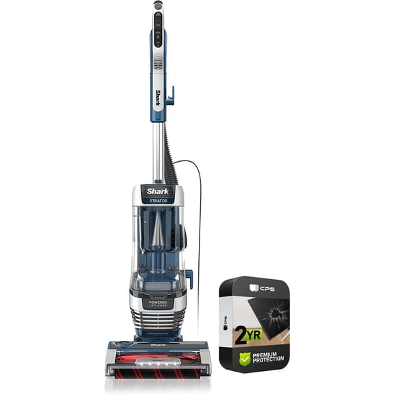 Restored Shark AZ3002 Stratos Upright Vacuum with TruePet Upgrade   Shark Steam Mop Bundle with 2 YR CPS Enhanced Protection Pack (Refurbished)
