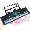 thumbnail image 1 of MesaSe Digital Electronic Musical Keyboard - Kids Learning Keyboard 61 Keys Portable Electric Piano with Recording  USB cable  Microphone -  Black, 1 of 9