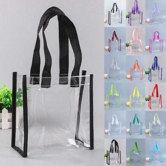 ibiyuan Clear Tote Bag Clear Gift Bags Fashion Beach Bag Shoulder Handbag For Shopping Gym Travel