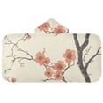 thumbnail image 5 of Yayeee Kids Hooded Towels Toddler Soft Absorbent Beach Bathing Wrap 50" x 23.5", Light Red Flowers, 5 of 5