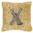 thumbnail image 1 of Carolines Treasures CJ2004-XPW1414 Letter X Instrument de Musique Alphabet Coussin Décoratif en Toile, 1 of 4