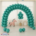 thumbnail image 2 of PMU 12 Inch Round Deep Turquoise Latex Balloon Pkg/12, 2 of 6
