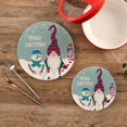 thumbnail image 2 of GZHJMY Cute Christmas Gnome Trivets Pot Holders Set of 2, Hot Pads 7.09"+9.45",Table Mats,Placemats Set for Cooking and Baking, Cotton Braided Hot Pads, 2 of 7