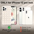thumbnail image 2 of for iPhone 12 Pro Max Case Cute 3D Weave Grid Design for Women Girls Soft TPU Silicone Phone Case Raised Bumper Corners Full Protective Case Cover for iPhone 12 Pro Max 6.7 inch (White), 2 of 13
