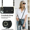 thumbnail image 3 of for iPhone 15 Plus Case Wallet with Strap for Women,Crossbody Lanyard and Wristlet Strap,Zipper Pocket,Credit Card Holder,Ring Stand,RFID Blocking Phone Wallet Cases(6.7 inch,Black), 3 of 17