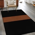 thumbnail image 2 of Boho Black Washable Area Rug 4x6 and Brown Striped Tribal Farmhouse Style Low-Profile Large Area Rugs with Non Slip Backing Indoor Floor Carpet for Entrance Living Room Bedroom Home Office, 2 of 9