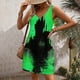 thumbnail image 2 of Vestido de Verano para las Mujeres Impresión de la Moda Bolsillo sin Mangas Cuello en V, Vestido Casual para la Playa Y Diario, 2 of 5