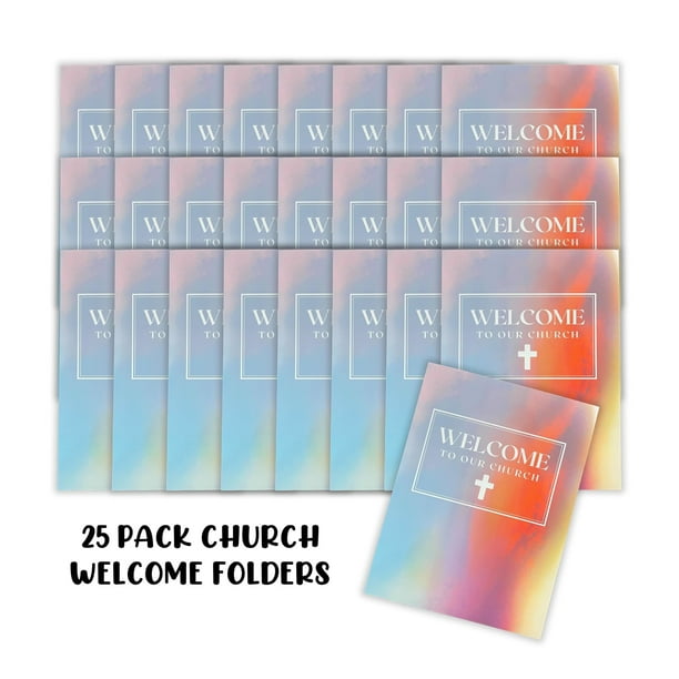 Welcome to Our Church Folders 25 pk 9x12 Full Size 2 Pocket