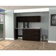 thumbnail image 2 of Inval Ambrossia 3-Piece 4-Drawer Breakroom Storage System, Espresso/Stone, 2 of 11