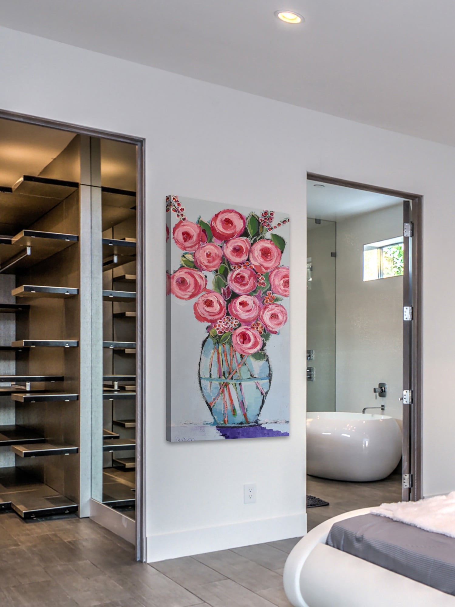 Marmont Hill Inc Marmont Hill - 'Tall Bouquet' by Michelle Rivera Painting Print on Wrapped Canvas - Multi-color