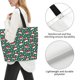 thumbnail image 3 of Balery Santa Hat Joy Green Festive Bolsa Tote Estilo Estético con Cremalleras, Bolsa de Hombro, Bolsa de Compras Grande y Plegable, 3 of 8