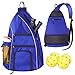 thumbnail image 3 of LLYWCM Sling Bag | Pickleball Bag - Reversible Crossbody Sling Backpack for Pickleball Paddles, Tennis, Pickleball Racket and Travel for Women Men (Blue), 3 of 4