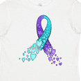 thumbnail image 4 of Inktastic Suicide Prevention Ribbon with Blue and Purple Hearts Boys or Girls Toddler T-Shirt, 4 of 5