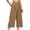 Khaki, variant on Aofany Womens Capri Pants Loose High Waisted Wide Leg Lounge Pants Casual Palazzo Pants Trousers with Pockets