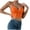 Orange, variant on Kaemgyyd Lace Corset Top for Women Stylish V Neck Spaghetti Adjustable Strap Bralette Trendy Floral Low Back Crop Camisole Outfit