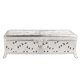 thumbnail image 1 of Joyero de Metal Vintage, caja de baratija Rectangular con protección contra el óxido de terciopelo suave para niña y mujer, collar, pendientes, anillos, plata, 1 of 5
