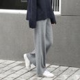 thumbnail image 1 of Pantalones de pierna ancha para mujer, pantalones de otoño e invierno, pantalones rectos adelgazantes de cintura alta, pantalones casuales de moda que combinan con todo, pantalones largos hasta el, 1 of 6