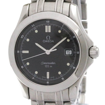 Pre-Owned OMEGA Seamaster 120M Stainless Steel Quartz Mens Watch 2511.50 Polished (Good)