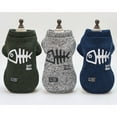 thumbnail image 4 of Ropa para gatos Otoño e invierno Ropa cálida para gatos Abrigo para gatitos Chaqueta Ropa estampada para gatos Ropa para mascotas Traje, Gris claro, S, 4 of 5