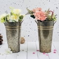 thumbnail image 6 of Hosley 9in Metal Bucket Tabletop Vase, Set of 2, 6 of 10