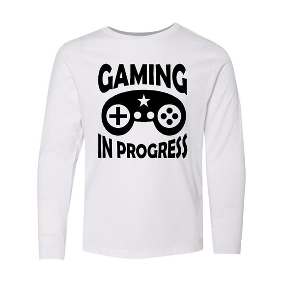 Inktastic Gaming in Progress Gamer Long Sleeve Youth T-Shirt