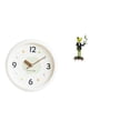 thumbnail image 1 of Reloj de pared,Reloj de pared decorativo,moderno y elegante.,Reloj de pared redondo silencioso y sin tictac,regalo,Figura de escritorio,Estatua de rana camarero,estante,escritorio,decoración, 1 of 8