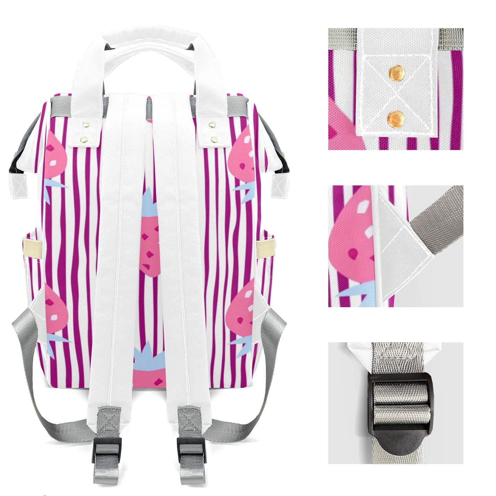 Novusopt Large Capacity Insulated Baby Bottle Pocket Backpack Diaper Bag