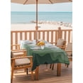 thumbnail image 2 of 60x120 Inch Outdoor Tablecloth with Umbrella Hole Zipper Rectangle Sage Green Beach Rectangular Tablecloths Outside Waterproof Farmhouse Coastal Ombre Sea Waves Art Patio Table Cover for Picnic Party, 2 of 8