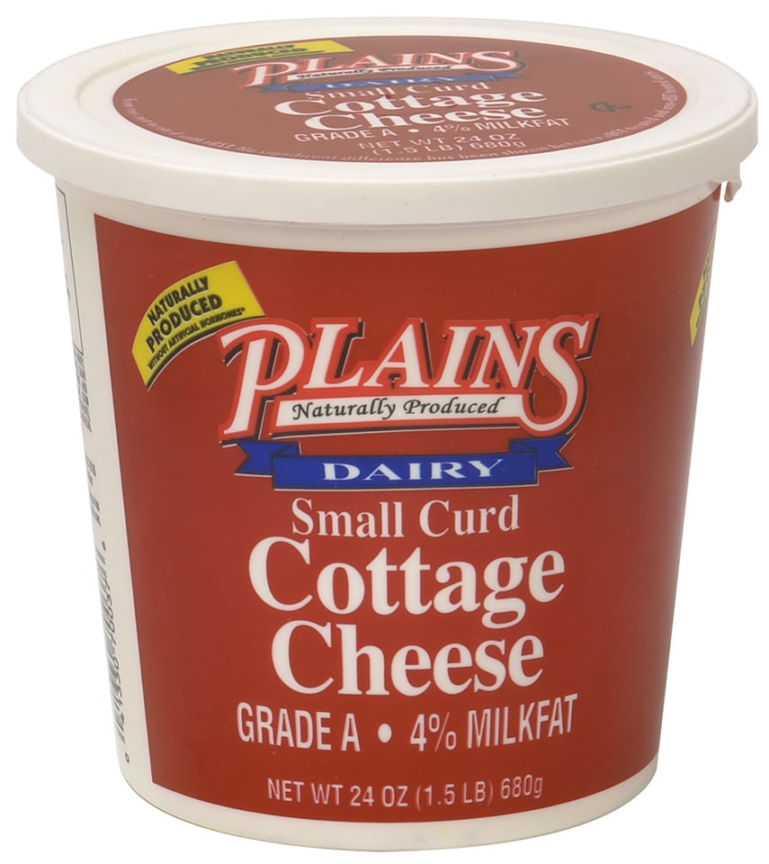 Plains Dairy 4 Milk Fat Small Curd Cottage Cheese, 24 Oz. Walmart